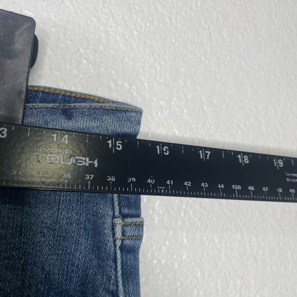 Women's Blue Distressed Jeans - Picture 5 of 15